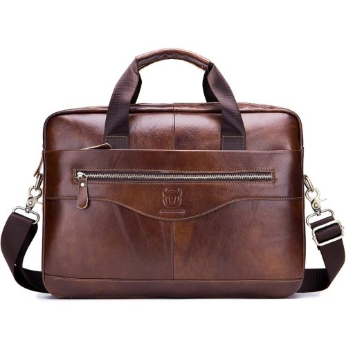 BULLCAPTAIN Leather Briefcase Bag