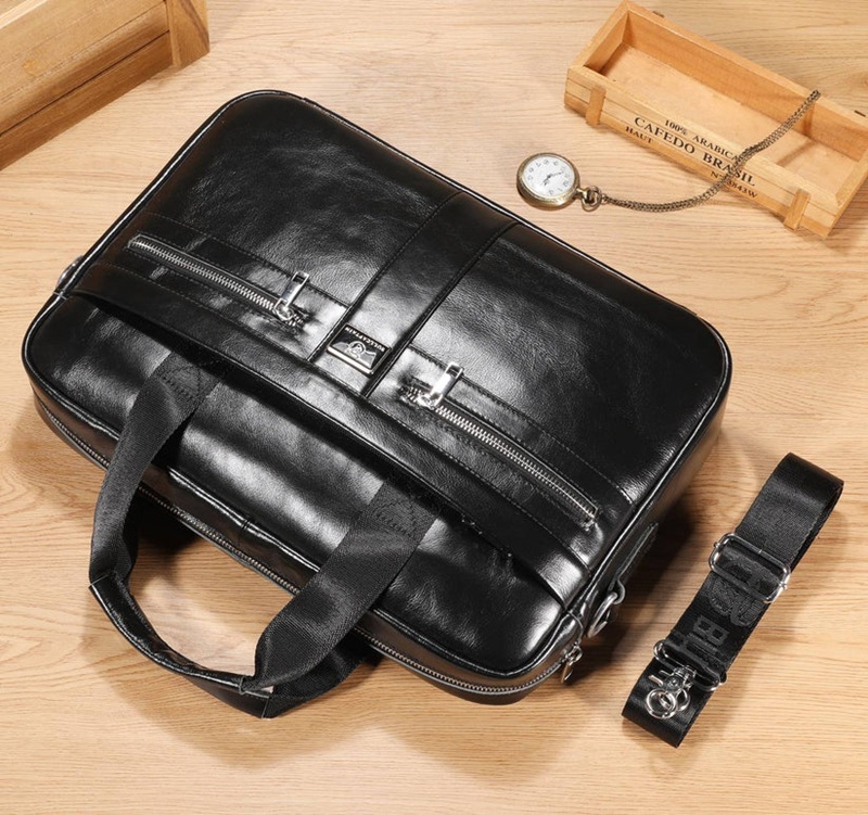 BULLCAPTAIN Leather Briefcase