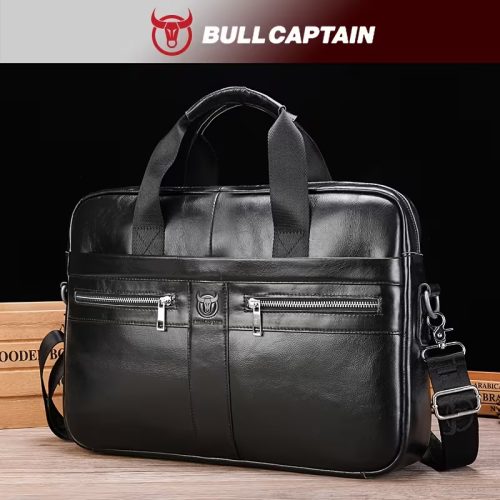 BULLCAPTAIN Leather Briefcase