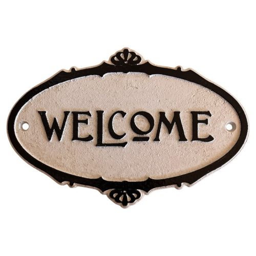 Cast Iron Welcome Sign