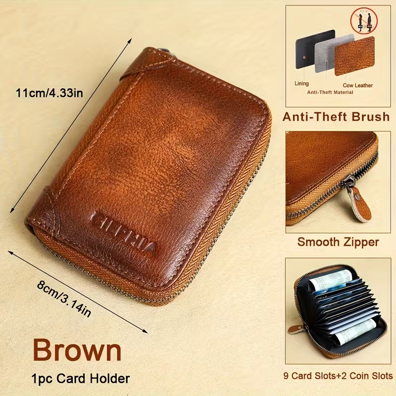 CIEPHIA Leather Card Holder Wallet