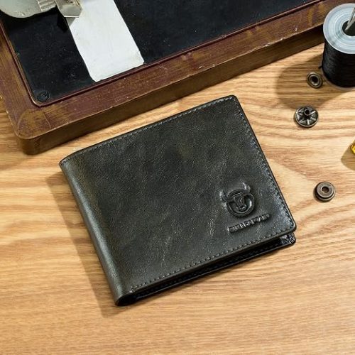 BULLCAPTAIN Genuine Leather Wallet Green