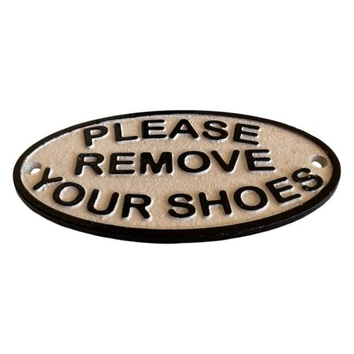 Please Remove Your Shoes Sign