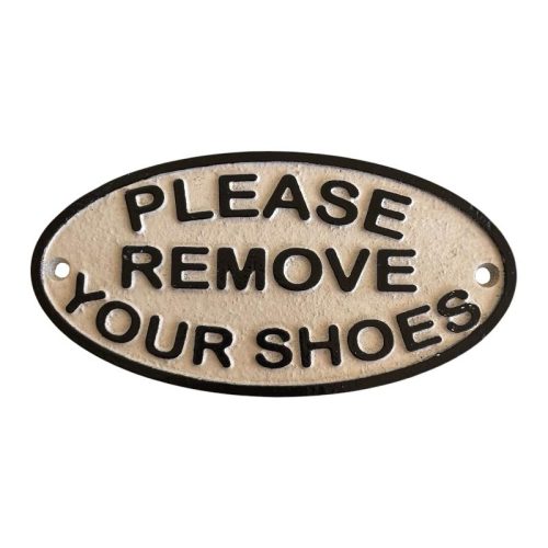 Please Remove Your Shoes Sign